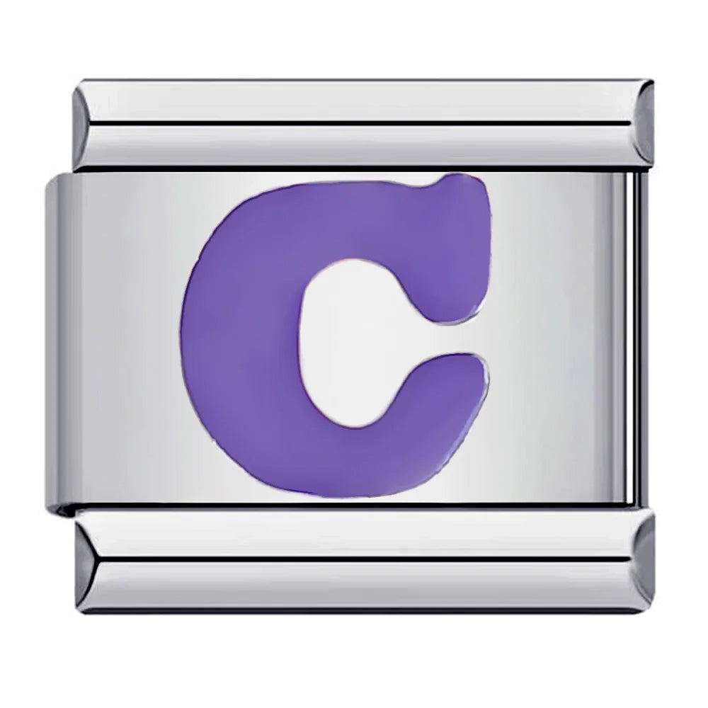 Purple Color 26 English Letters 017