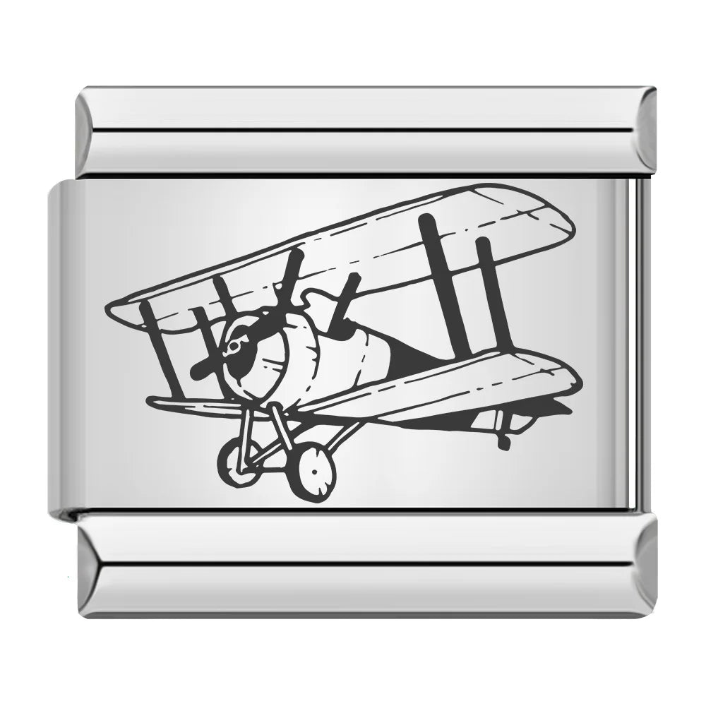 Laser Italian Charm Links 047