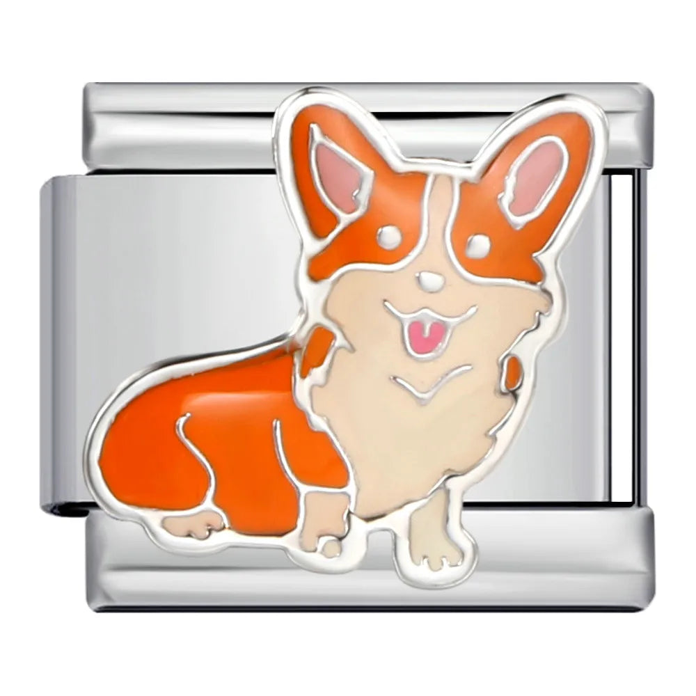 Dog Cat Italian Charm Link 167