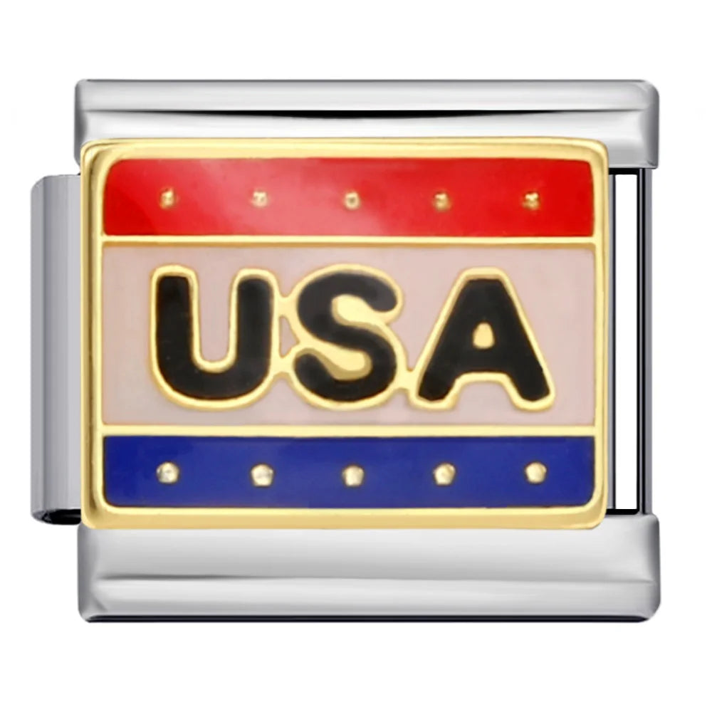National Flag Italian Charm Links 068