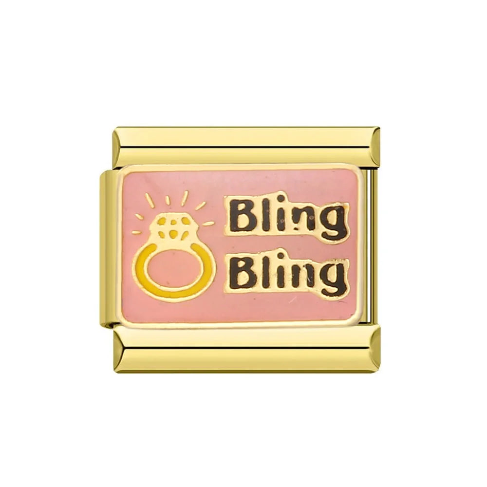 Gold Color Italian Charm Link 168