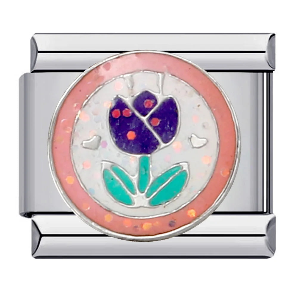 Flower Italian Charm Links 073