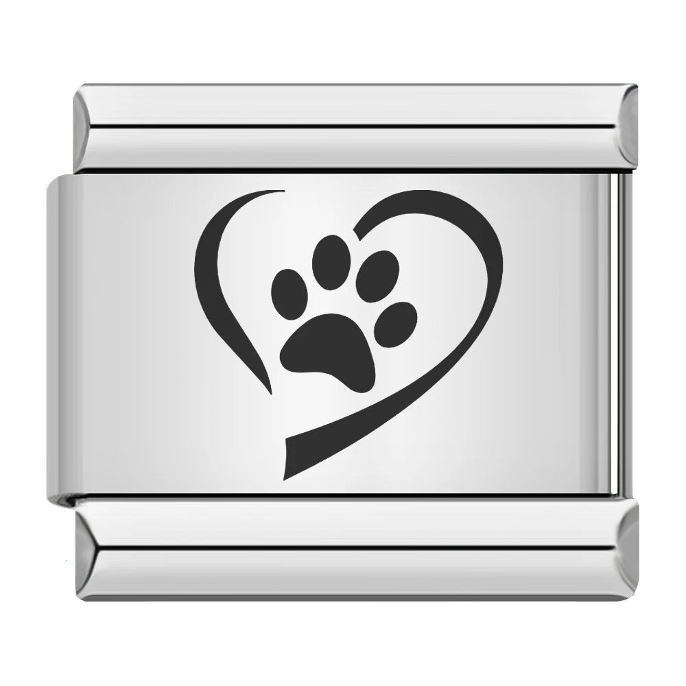 Laser Italian Charm Links 052