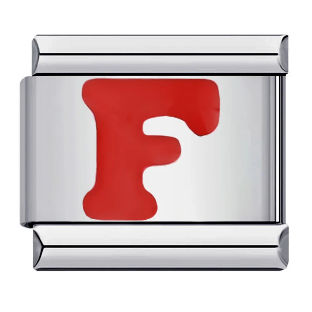 Red Color 26 English Letters 016
