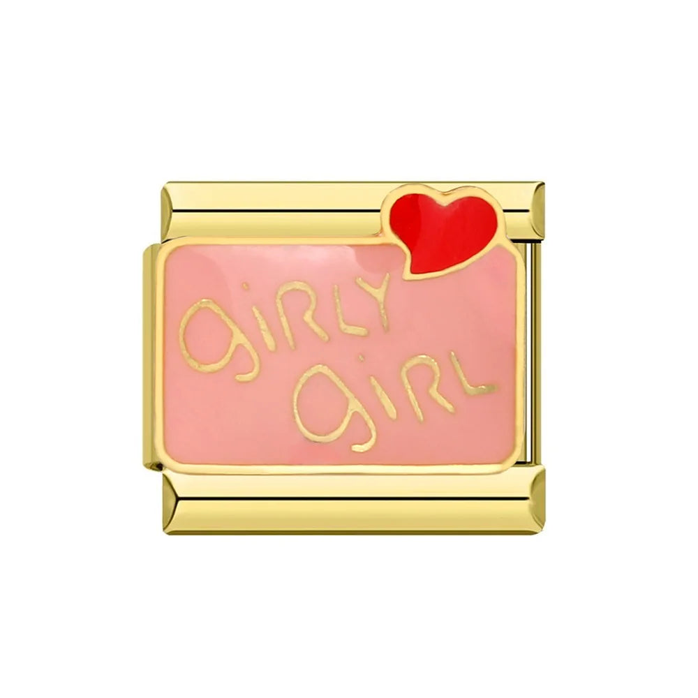 Pink Color 26 English Letters 018