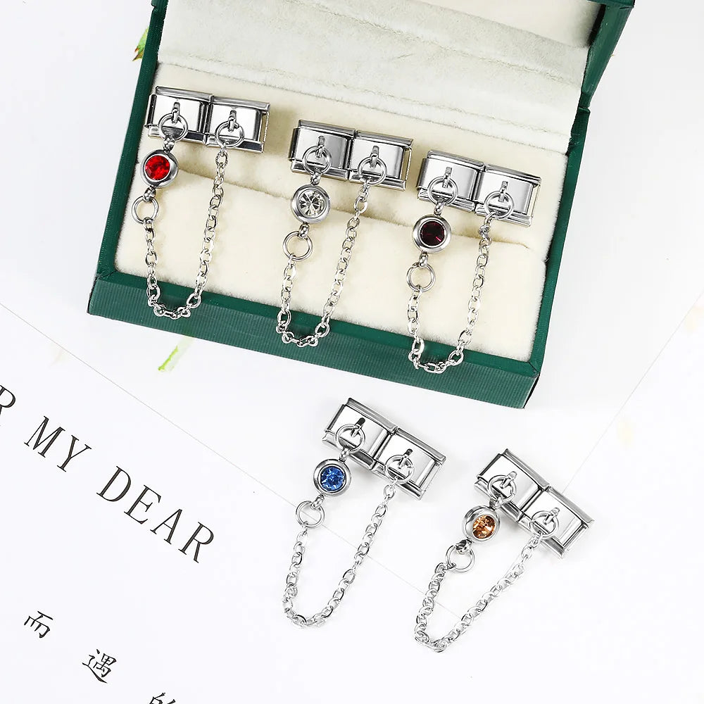 Birthstone Chain Italian Charm 496