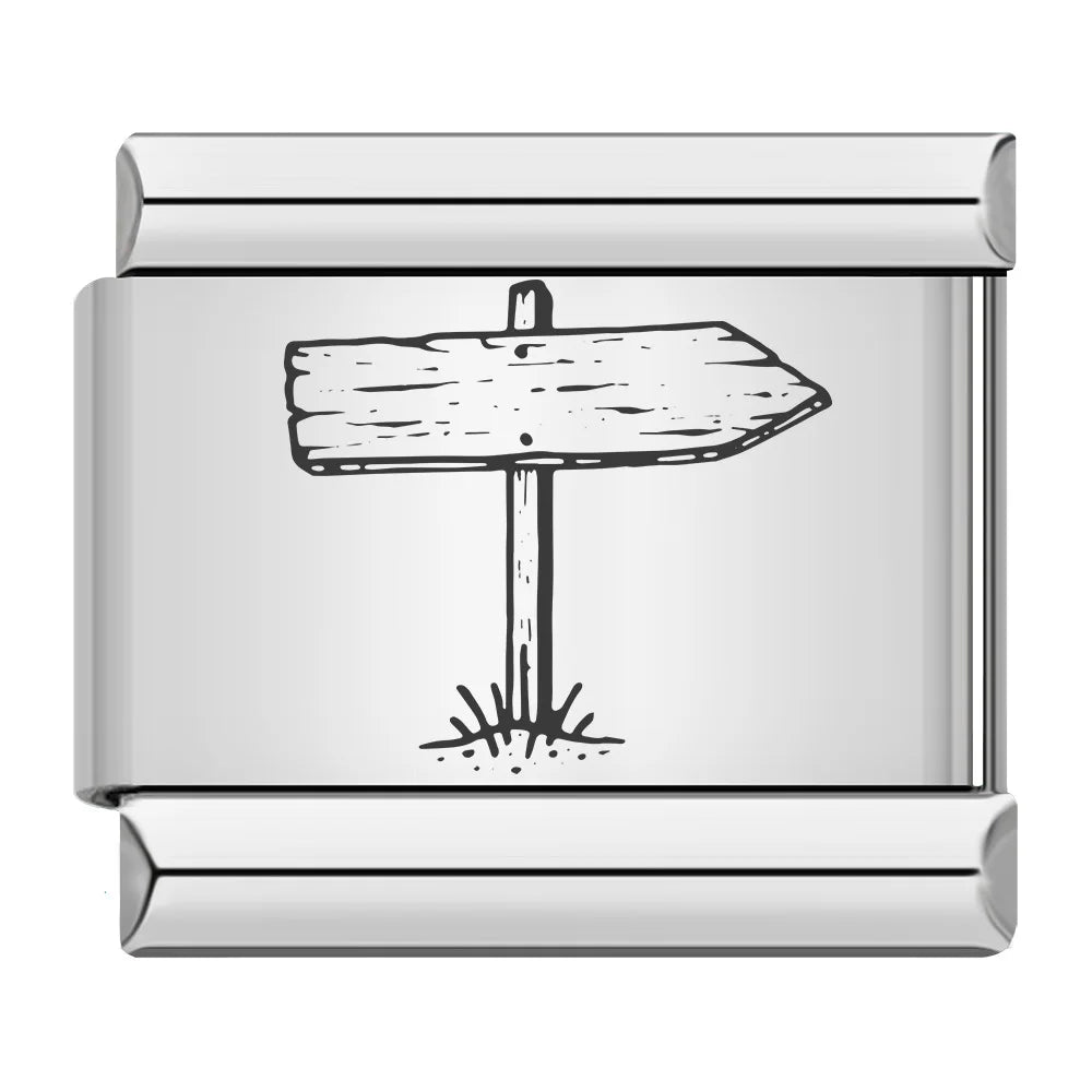 Laser Italian Charm links 039