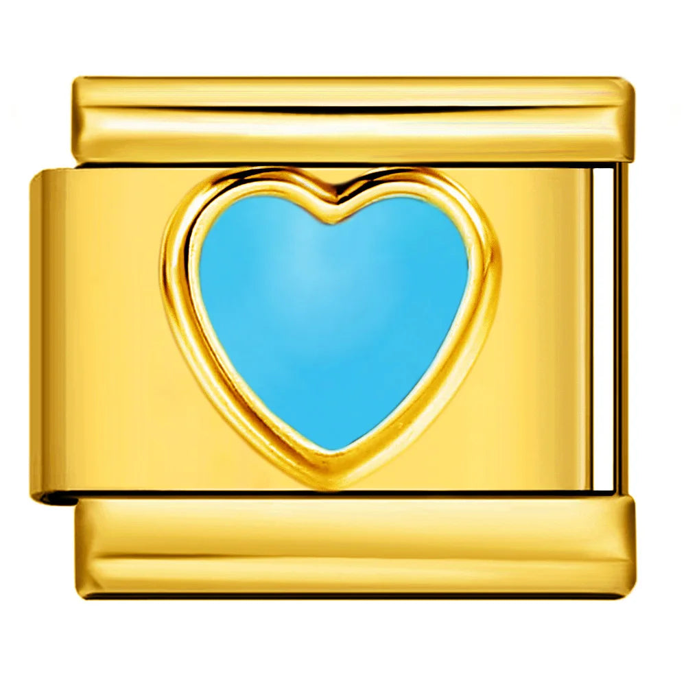 Gold Color Italian Charm Link 477
