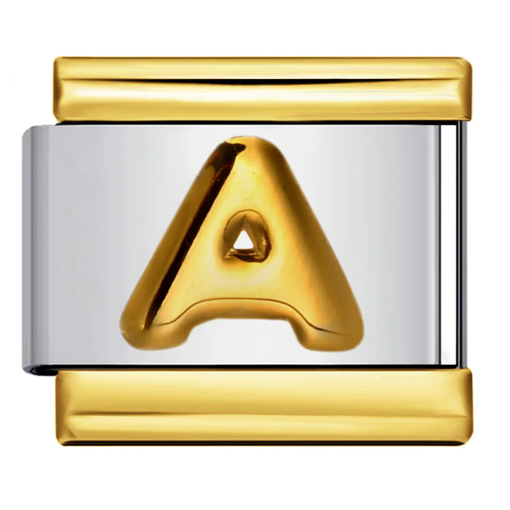 Gold Color 26 English Letters 340
