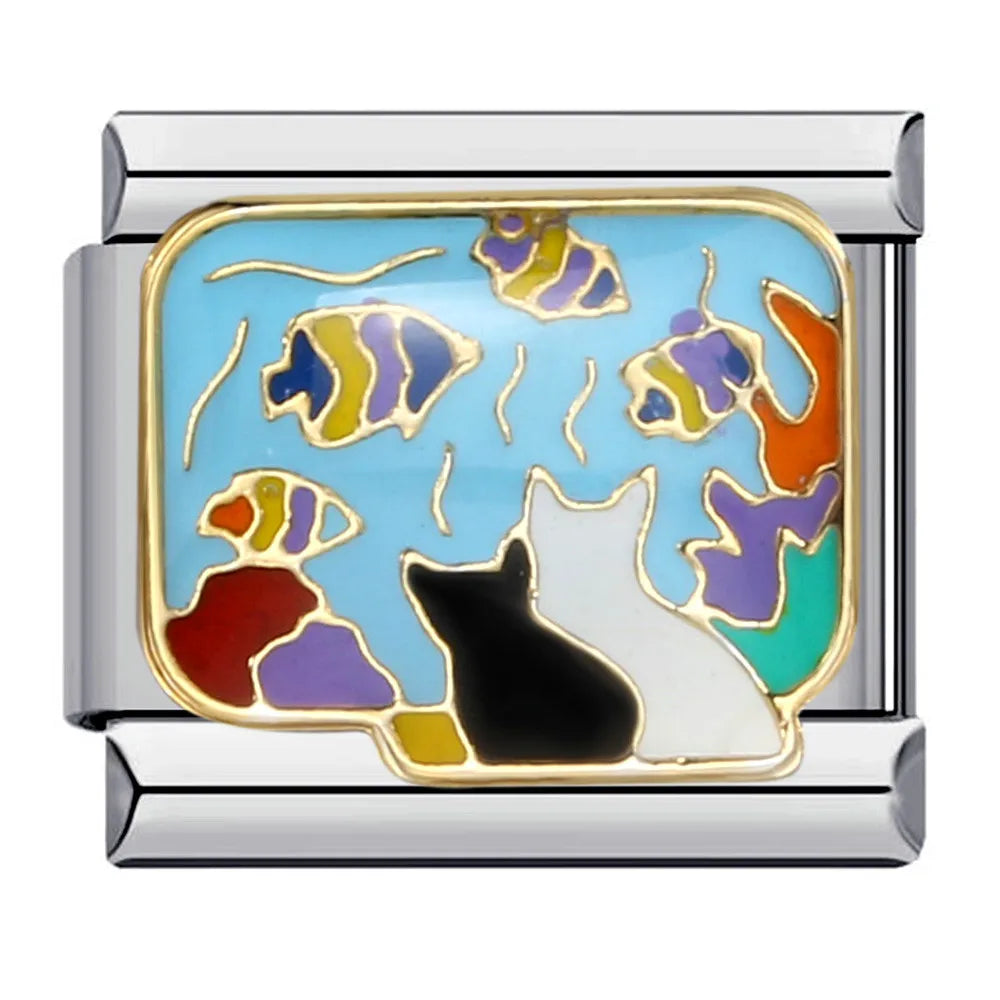 Cats Italian Charm Link 193