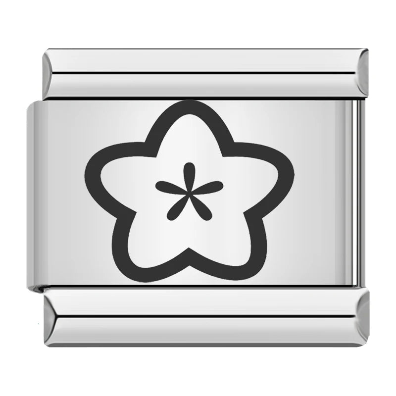 Laser Italian Charm Links 045
