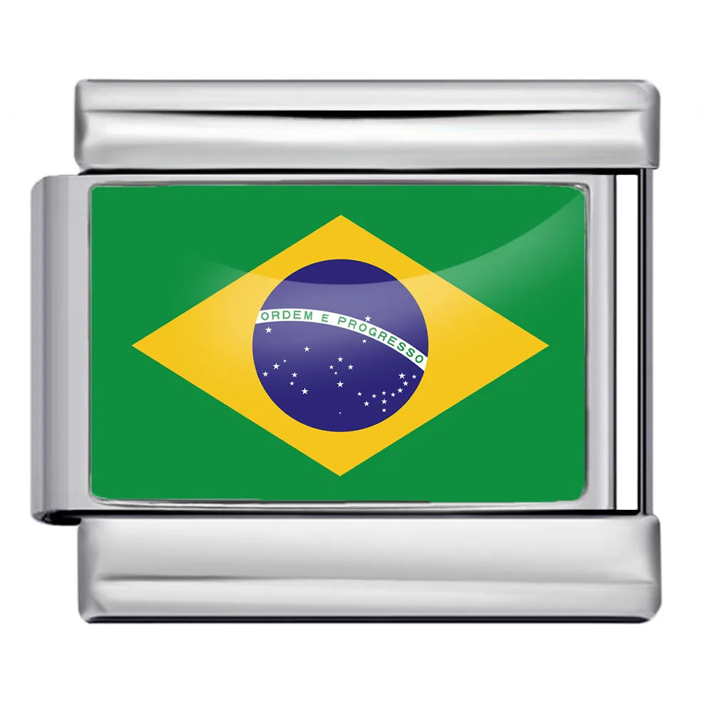 National Flag Italian Charm Links 068