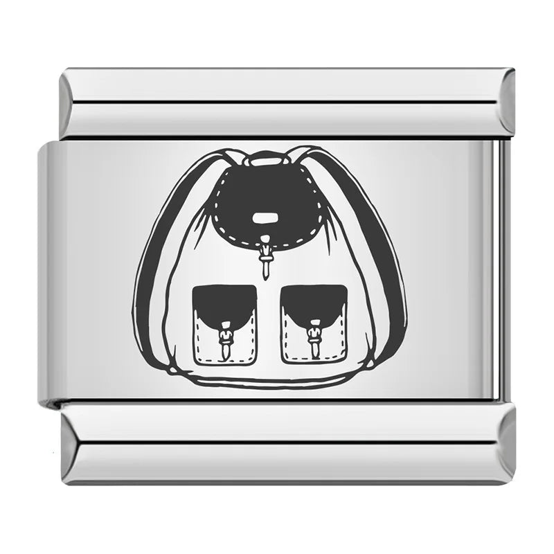 Laser Italian Charm Link 499