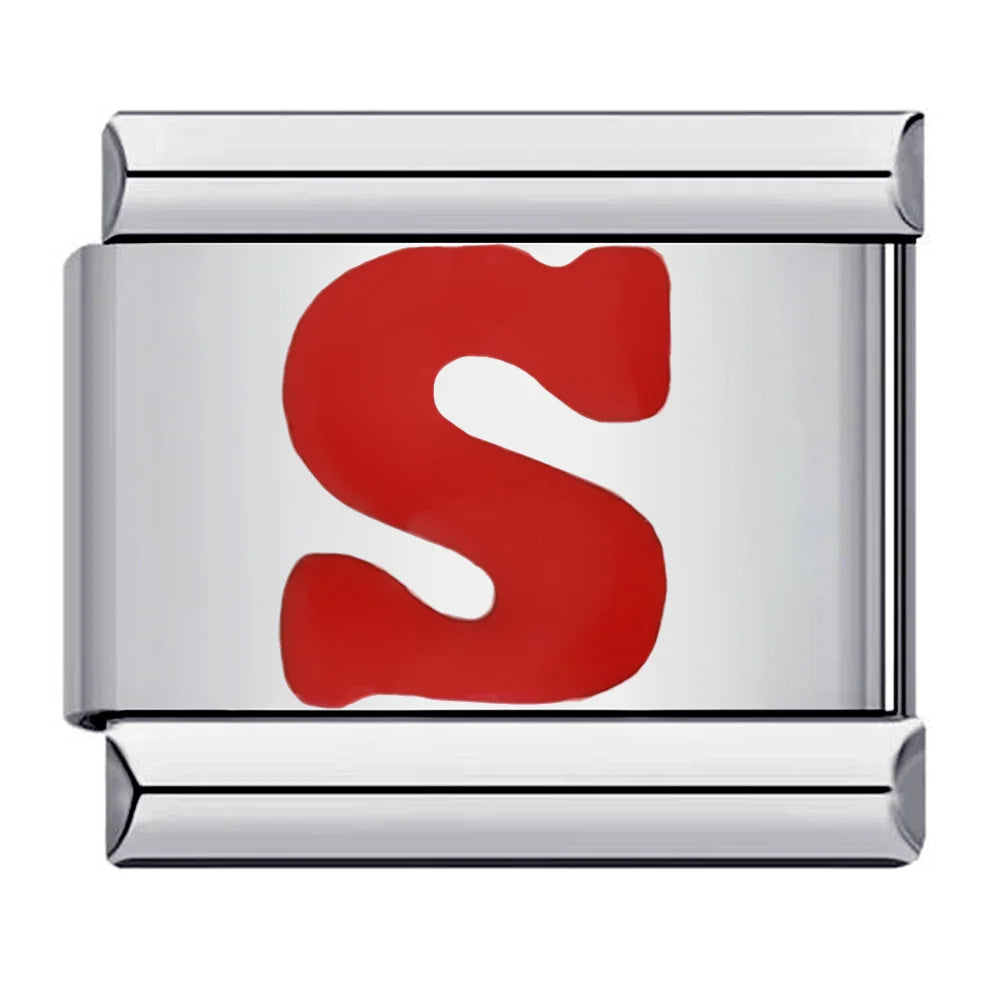 Red Color 26 English Letters 016