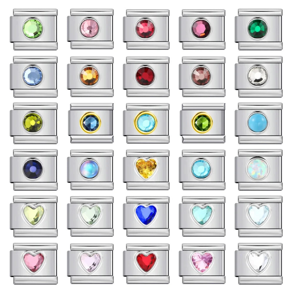 Colorful Zirconia Italian Charm 506