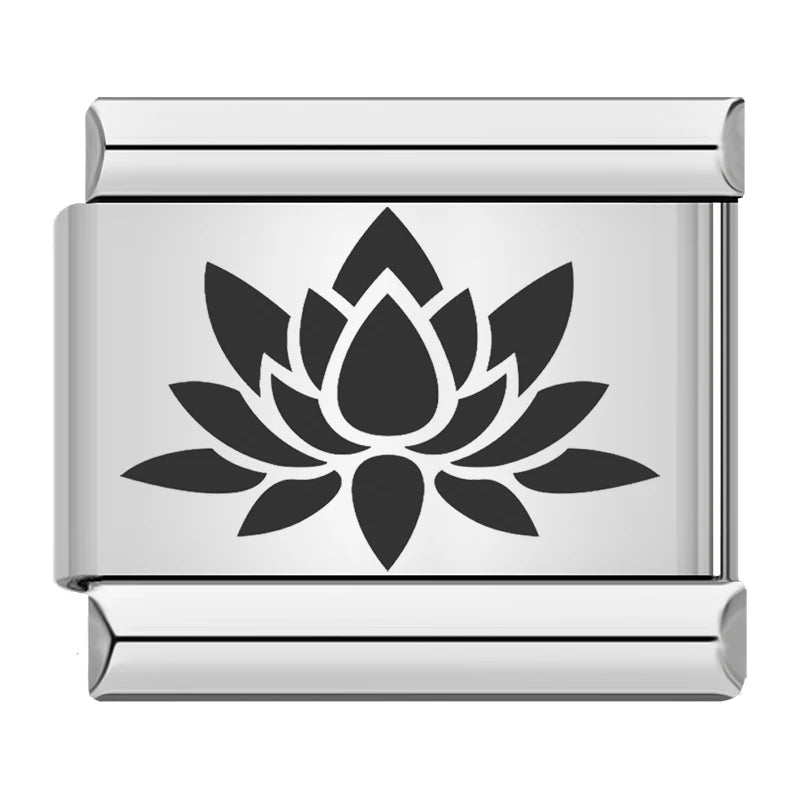 Laser Italian Charm Links 045
