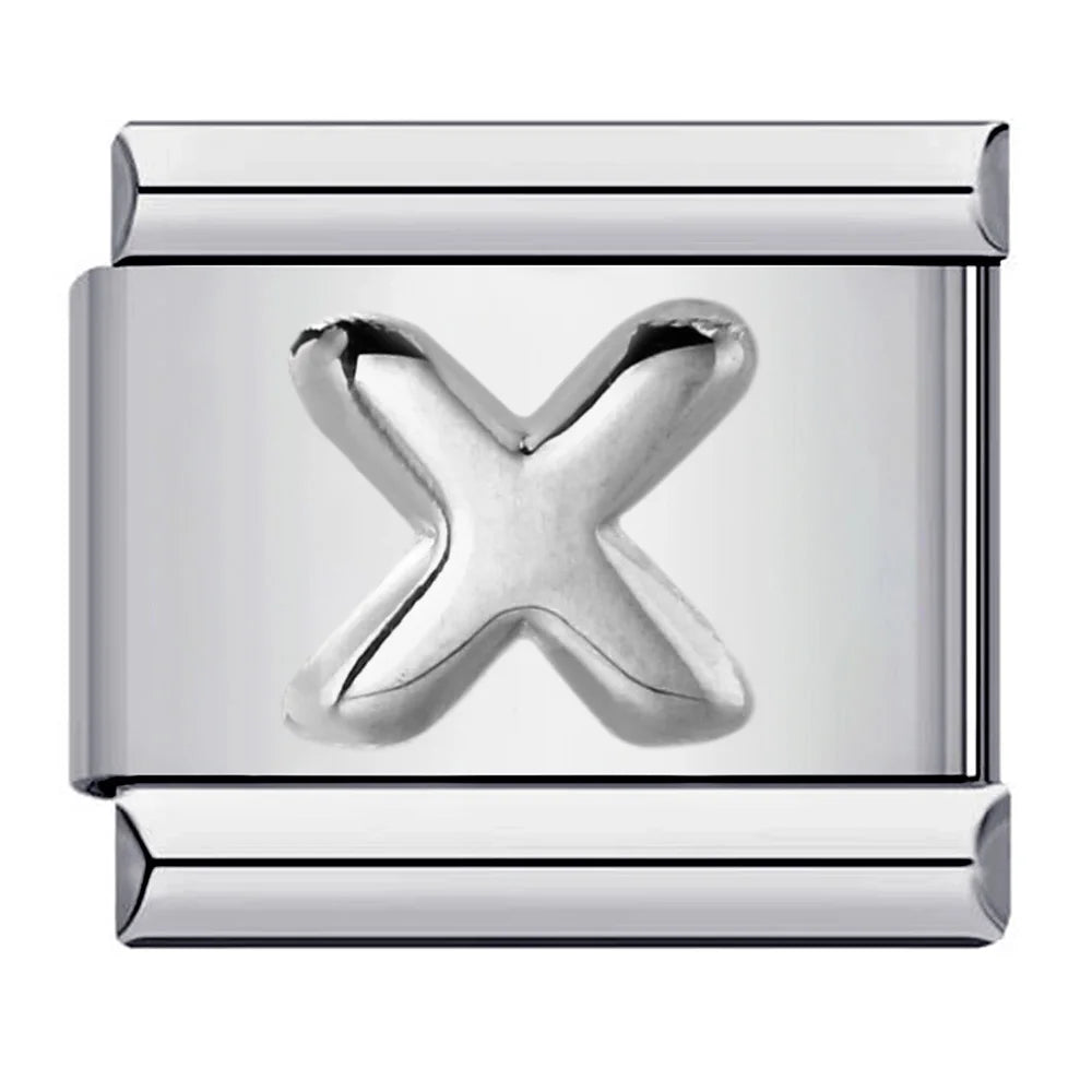Silver Color 26 English Letters 174