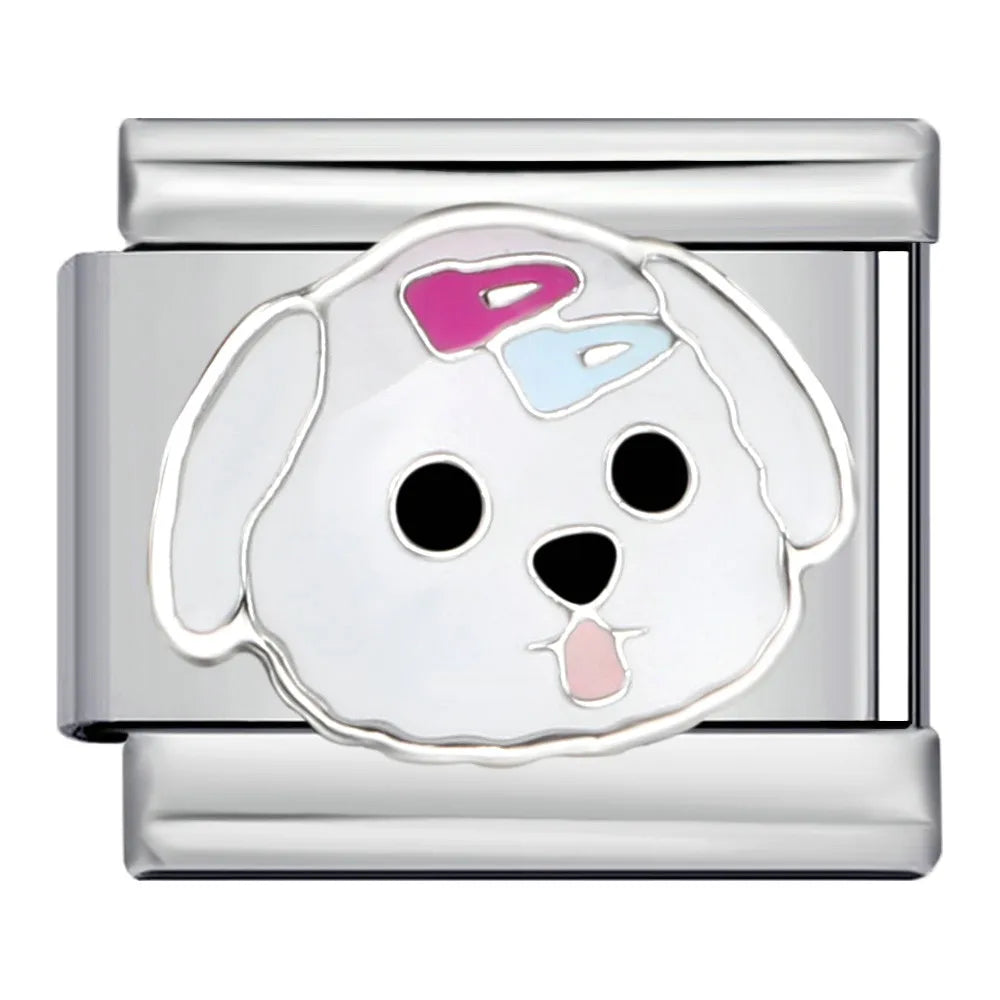 Dog Cat Italian Charm Link 167