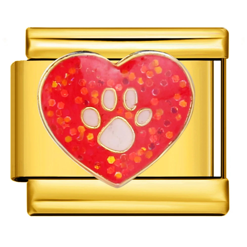 Gold Color Italian Charm Link 477