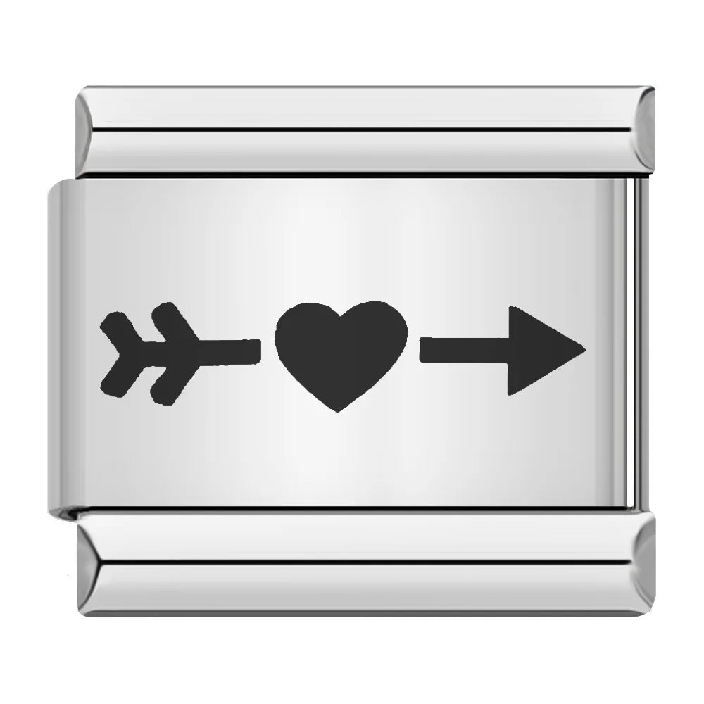 Laser Italian Charm Links 034