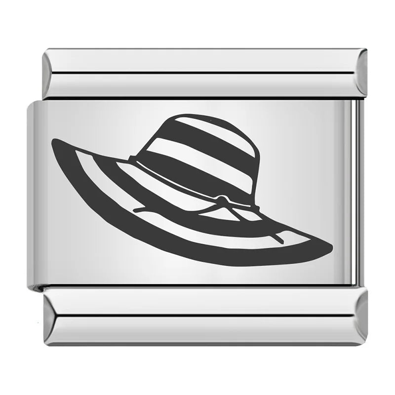 Laser Italian Charm Link 499