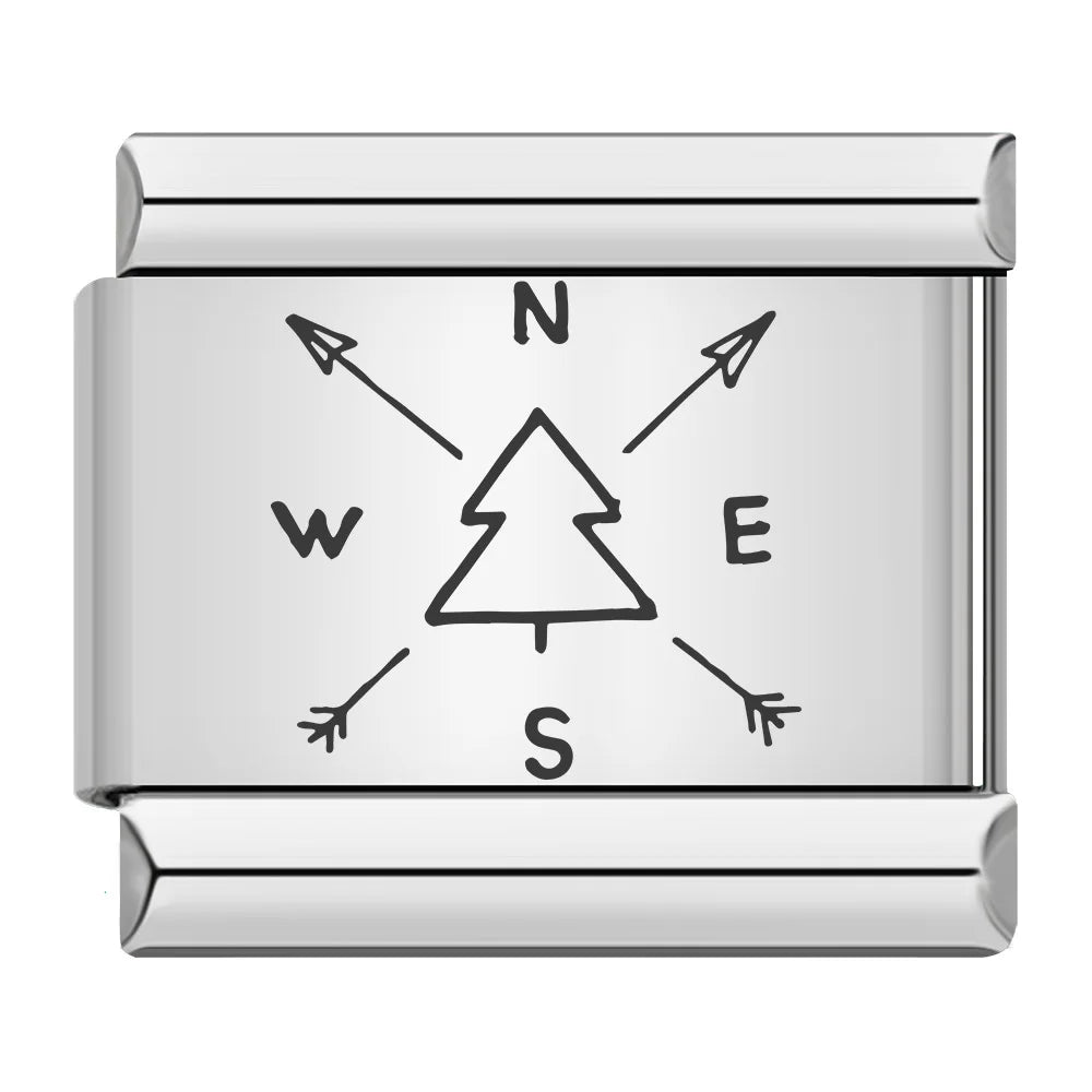 Laser Italian Charm links 039