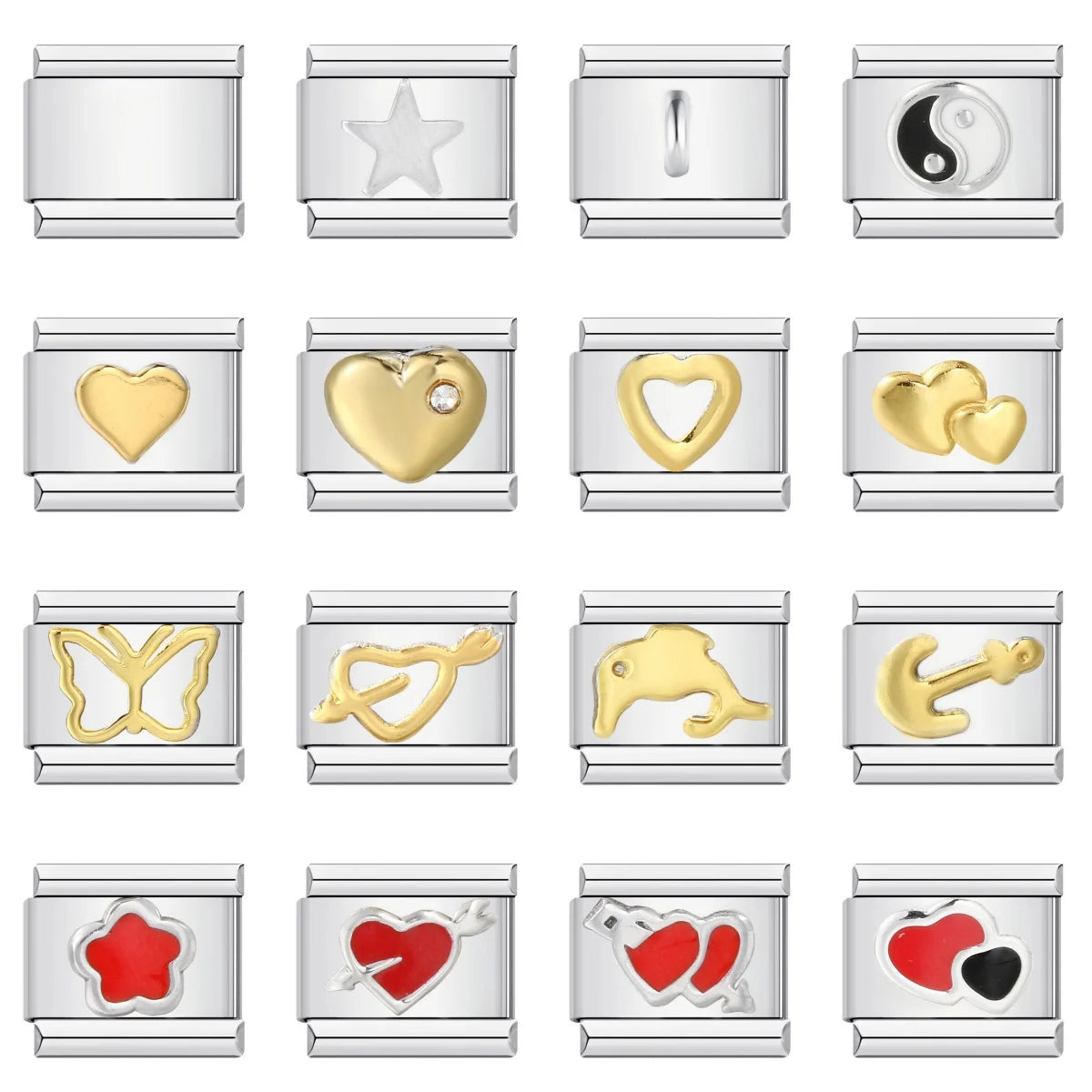 Simple Italian Charm Links 023