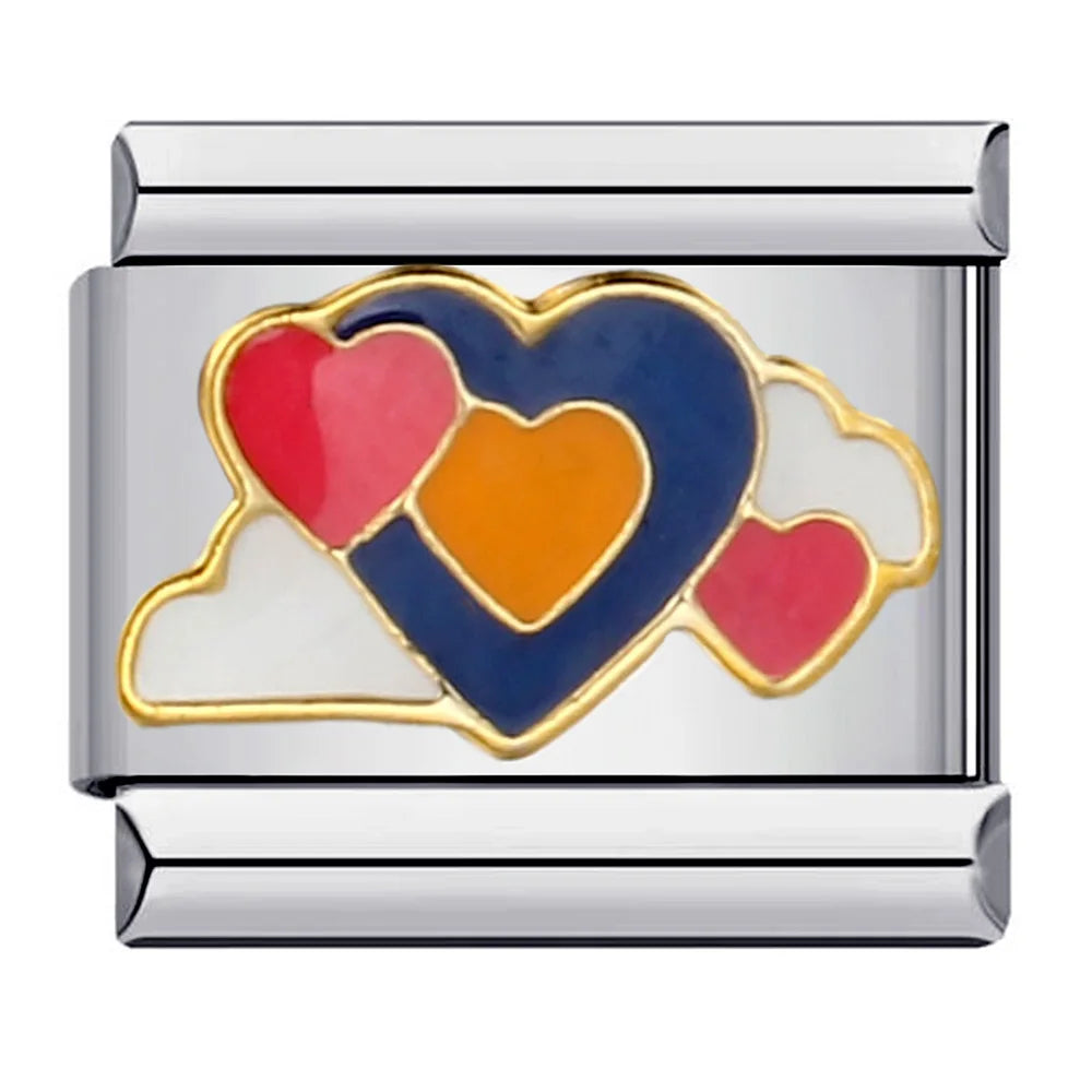 Rainbow Italian Charm Links 086