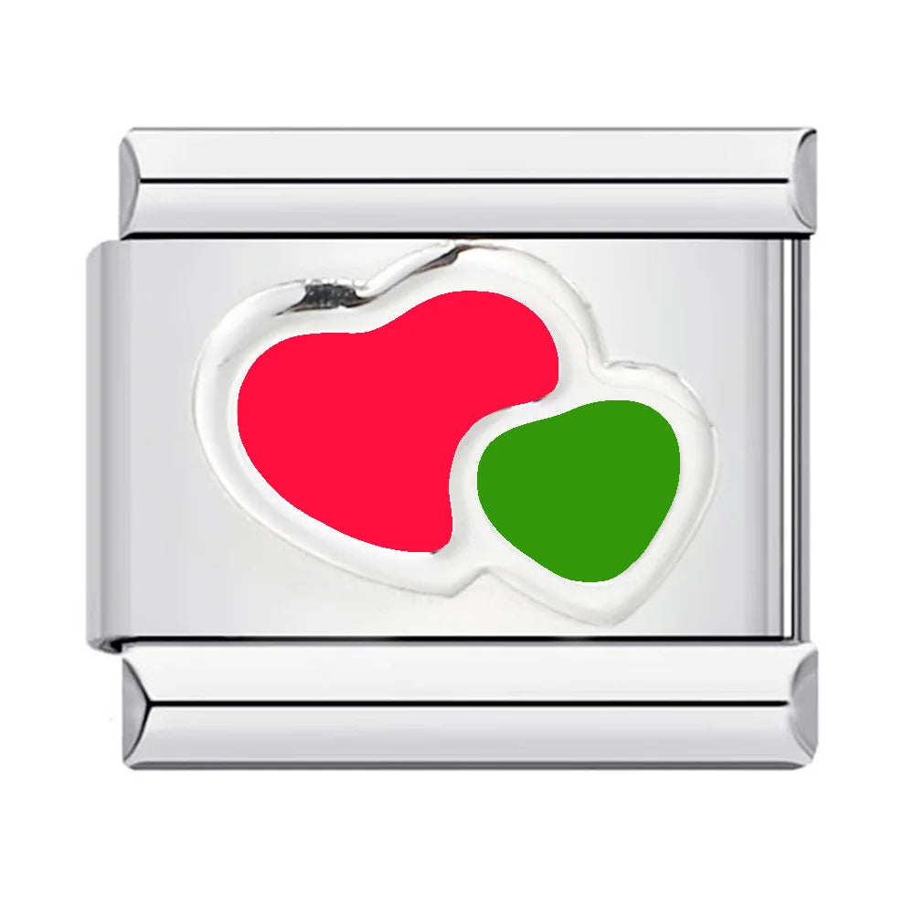 Red Italian Charm Links 394