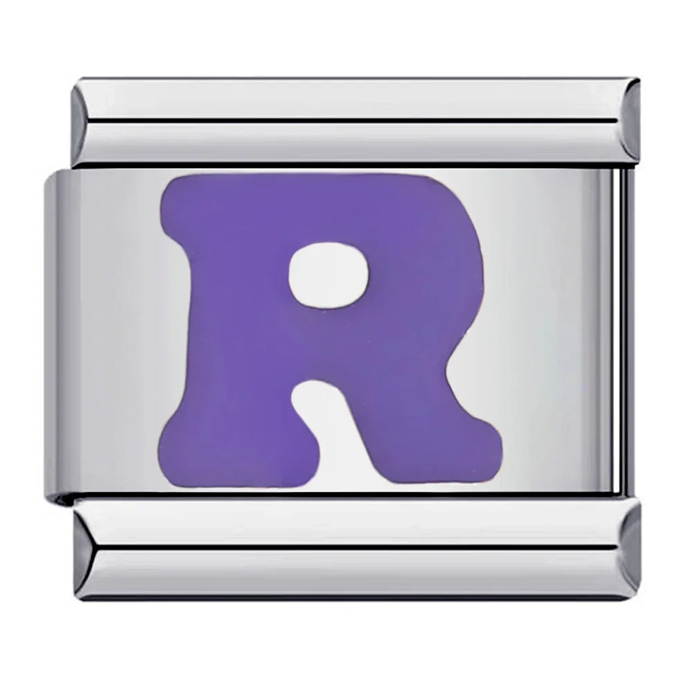 Purple Color 26 English Letters 017