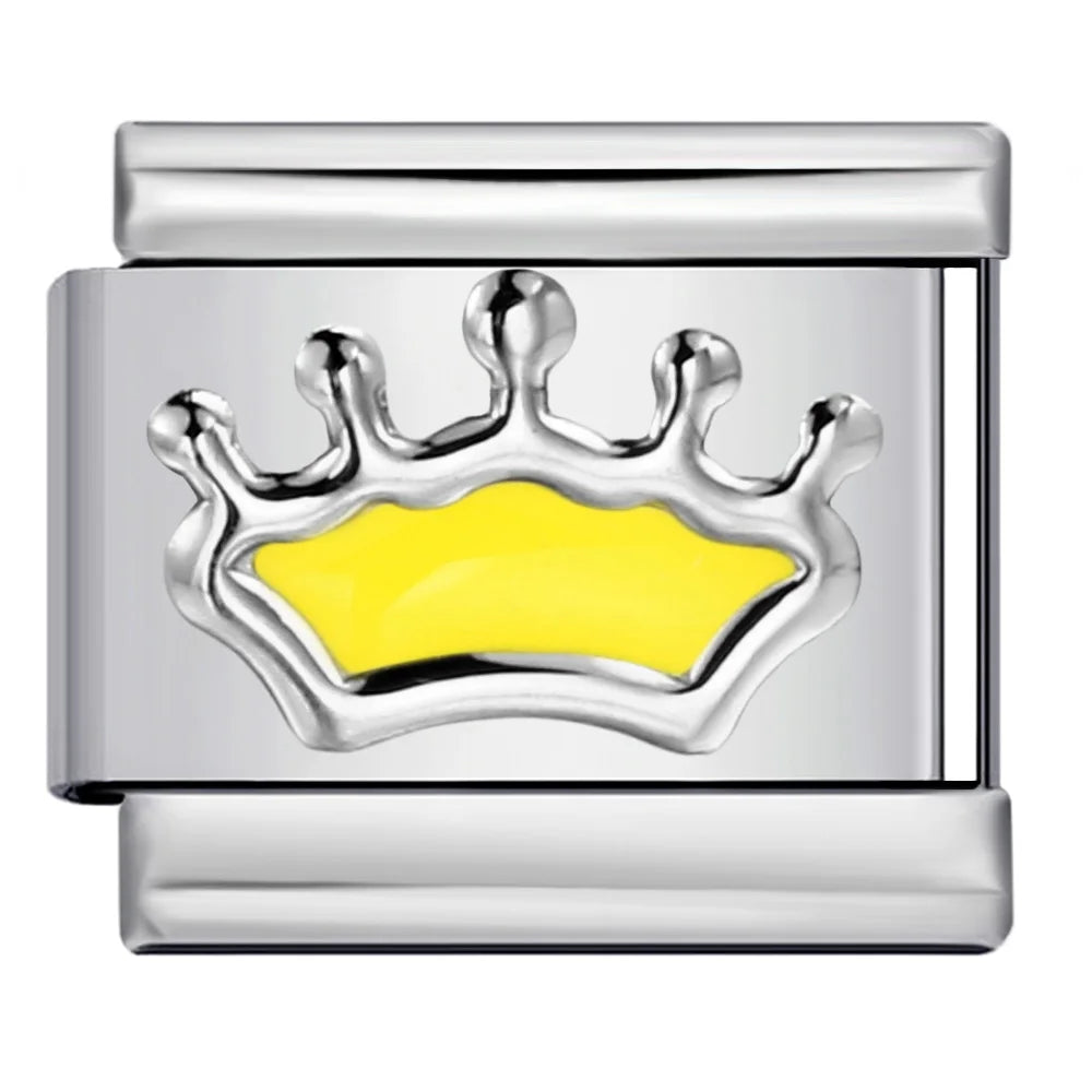 Crown Italian Charm Link 308