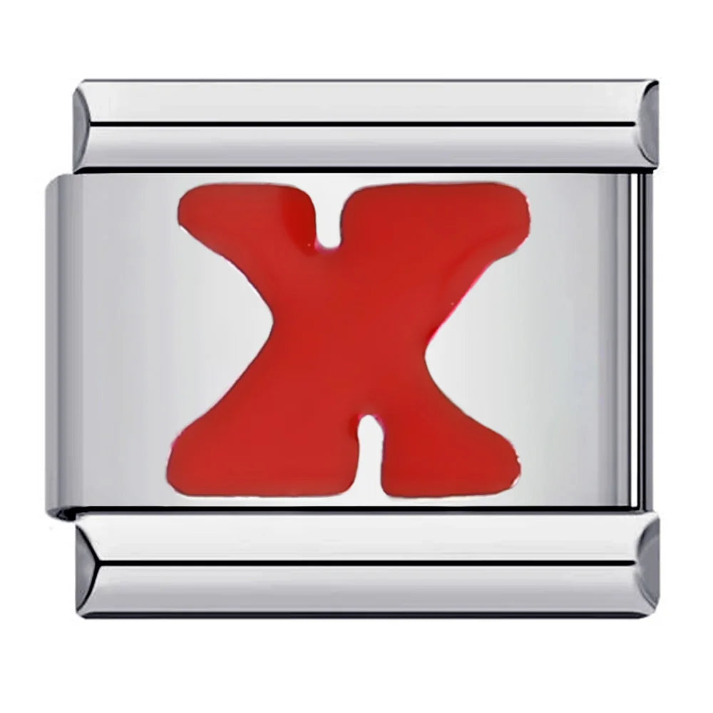 Red Color 26 English Letters 016
