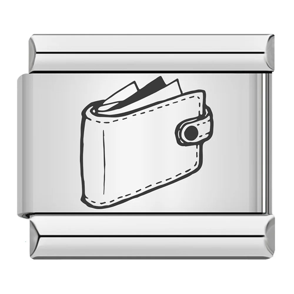 Laser Italian Charm Link 499