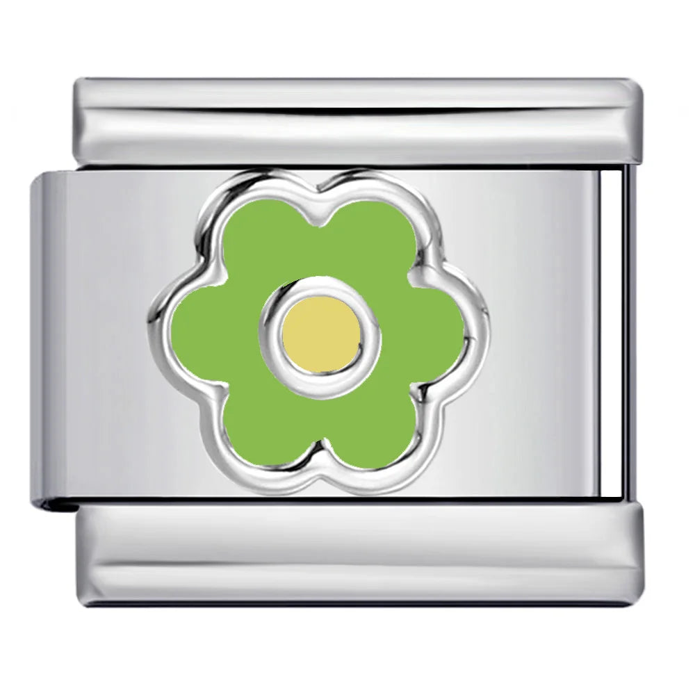 Flower Italian Charm Link 449