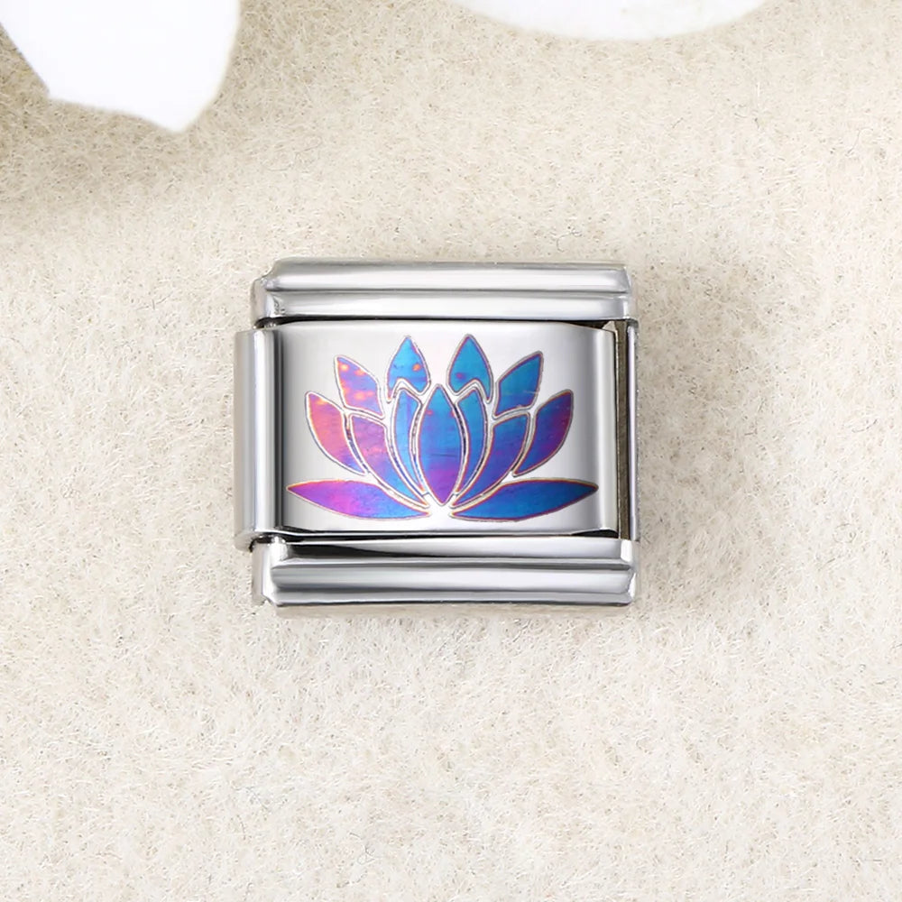 UV Laser Italian Charm Link 456