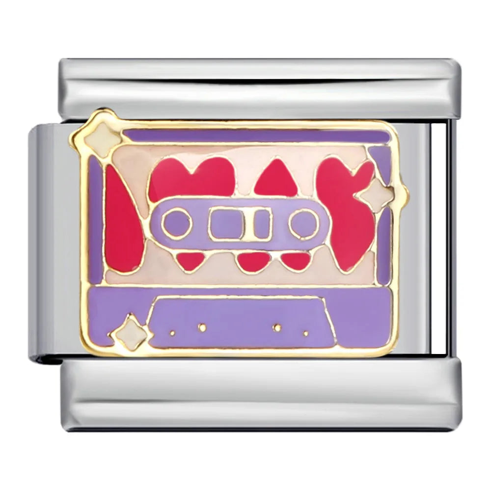 Purple Italian Charm Link 170