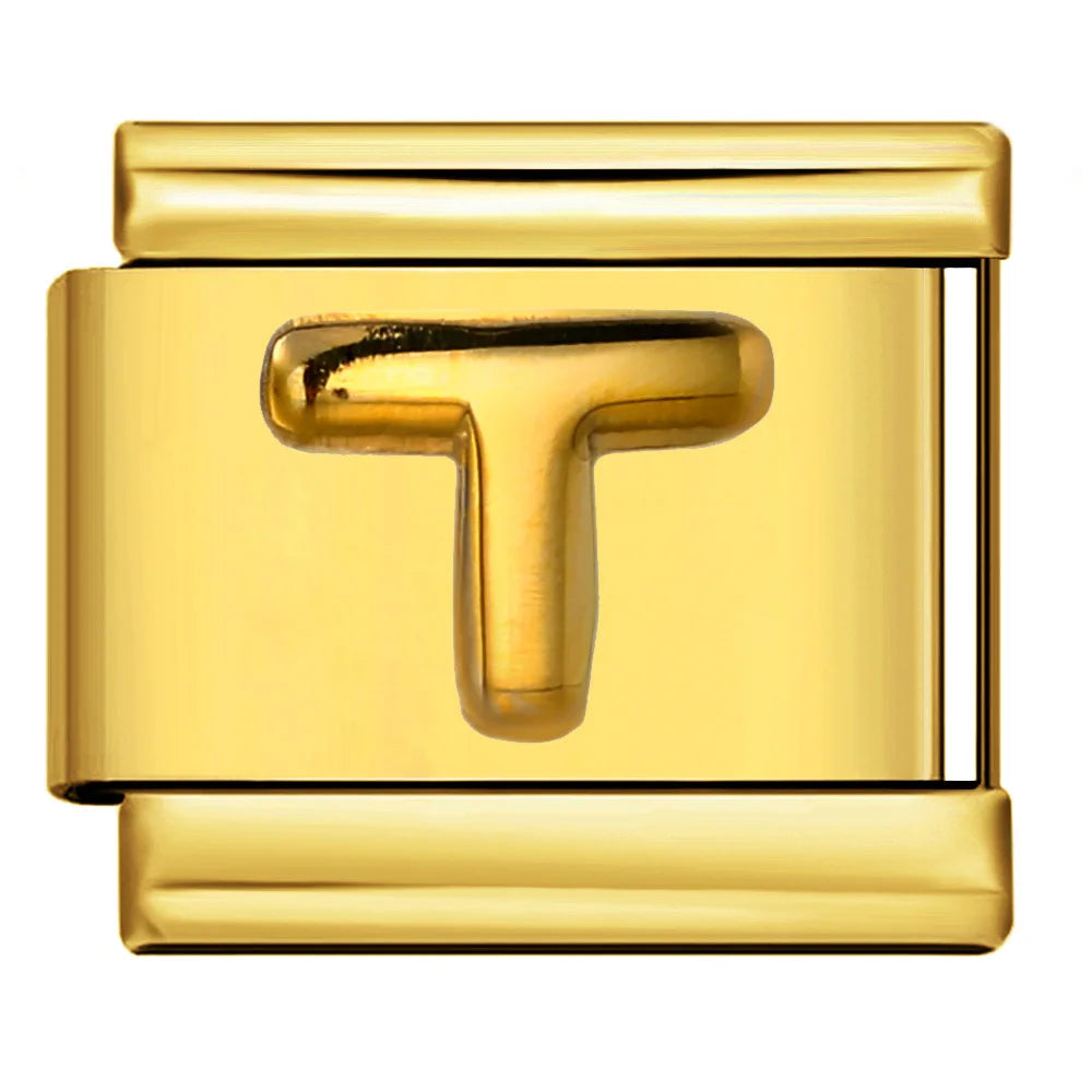 Gold Color 26 English Letters 336