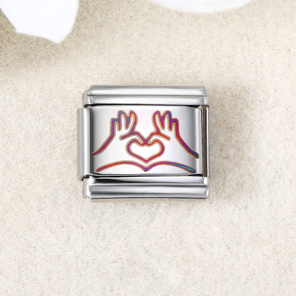 UV Laser Italian Charm Link 455