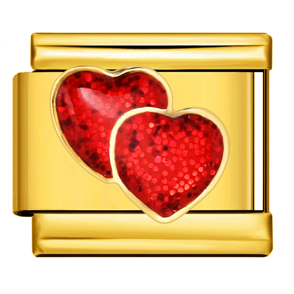 Gold Color Italian Charm Link 477