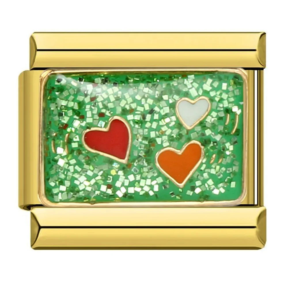 Gold Color Italian Charm Link 381