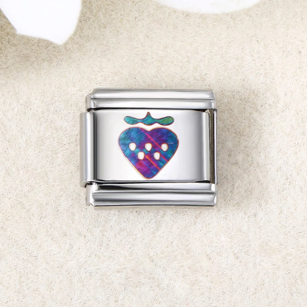 UV Laser Italian Charm Link 456
