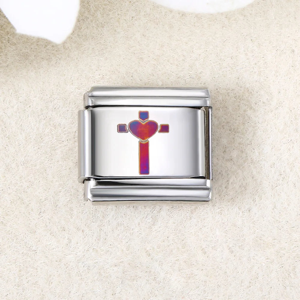 UV Laser Italian Charm Link 455