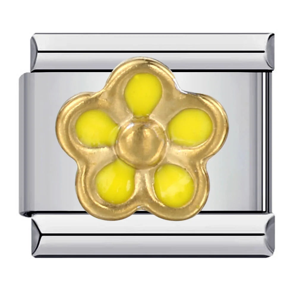 Flower Italian Charm Links 105