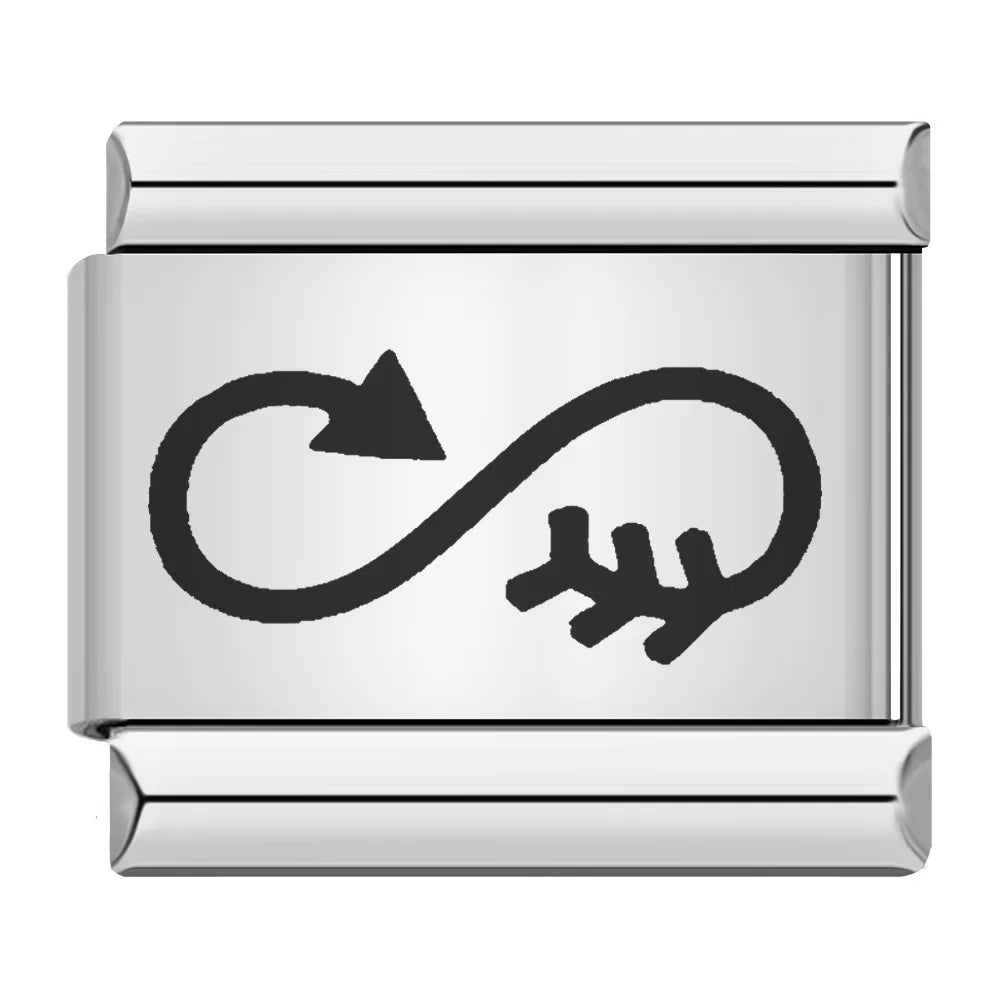 Laser Italian Charm Links 034