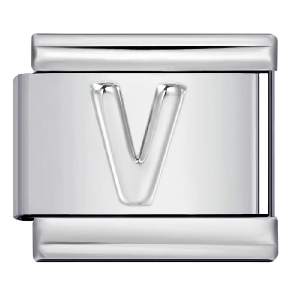 Silver Color 26 English Letters 134