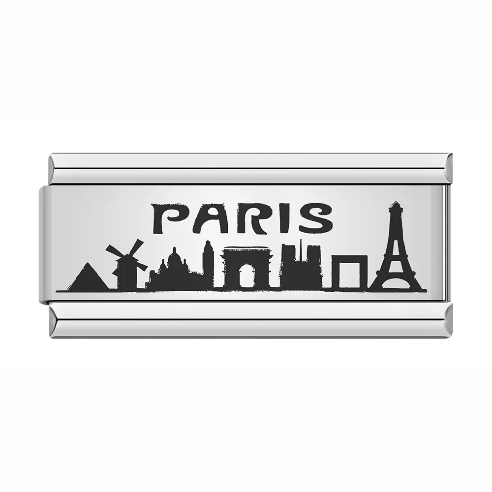 Laser Italian Charm Links 048
