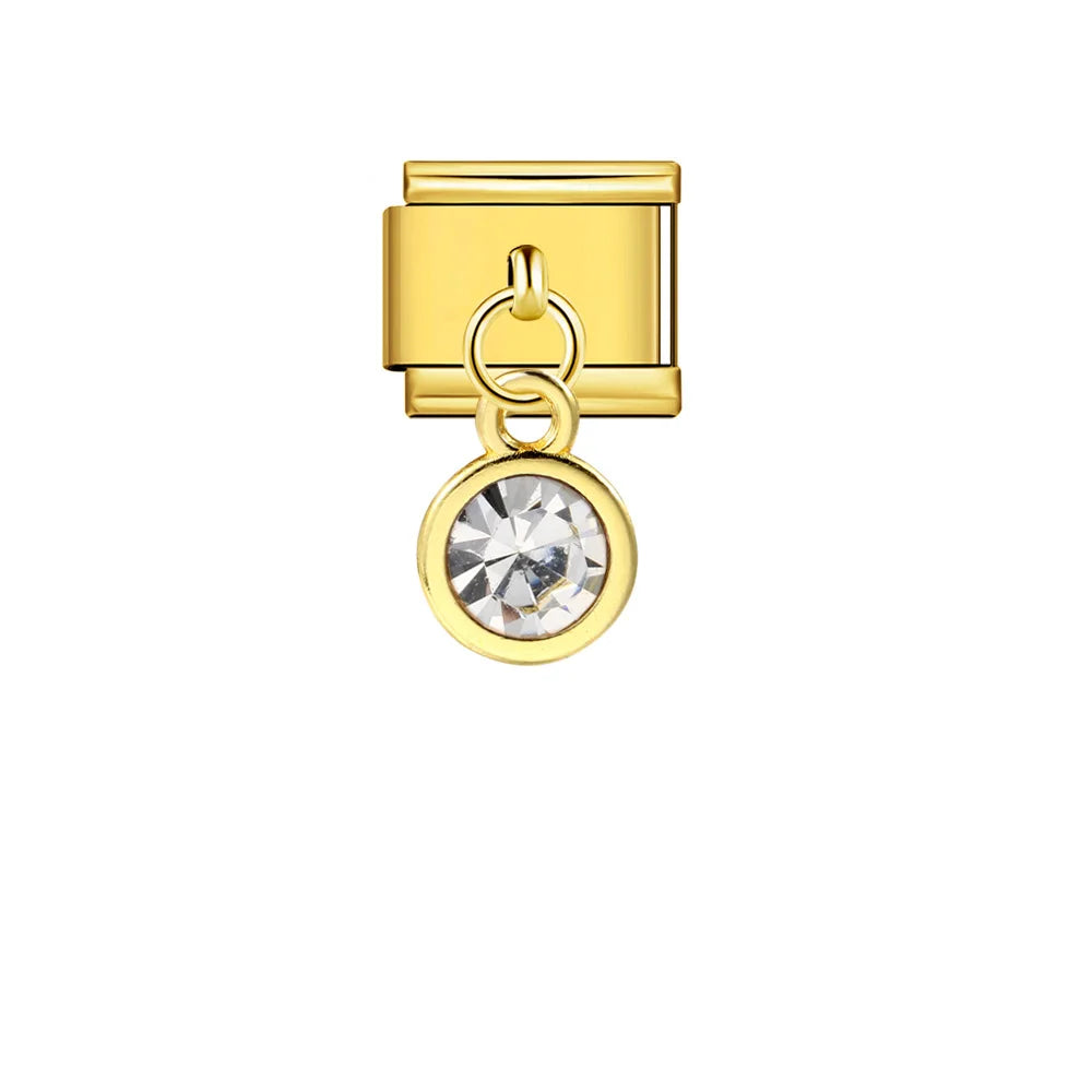 Birthstone Pendant Italian Charm 235