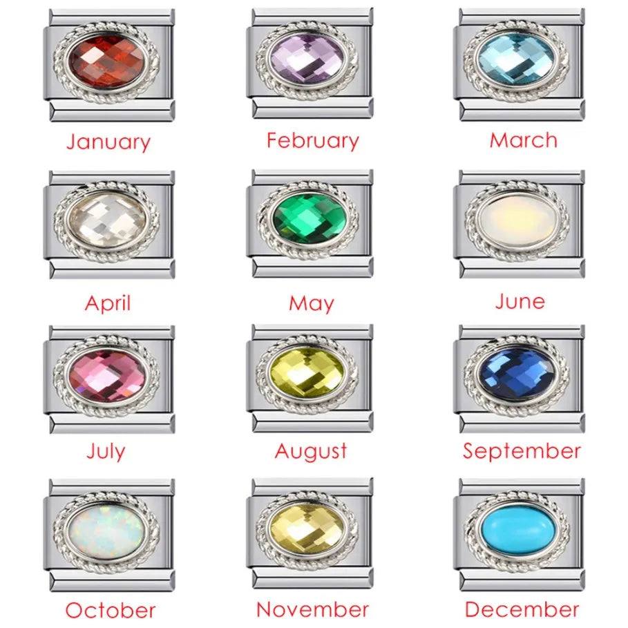 Zirconia Italian Charm Links 146