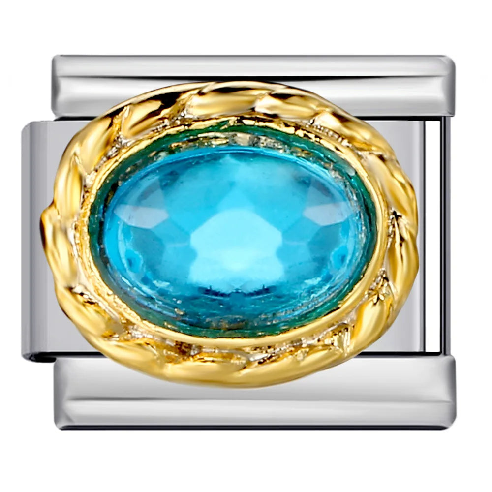 Blue Italian Charm Link 402