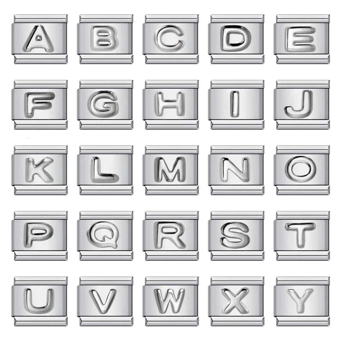 Silver Color 26 English Letters 174
